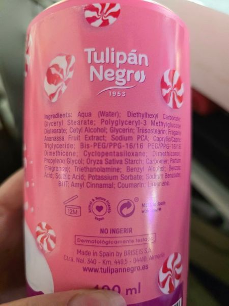 Tulipan Negro Body Lotion Fresa y Nata &mdash; лосьйон для тіла з ароматом полуниці та вершків TN-BL-FRESA-NATA-400 фото