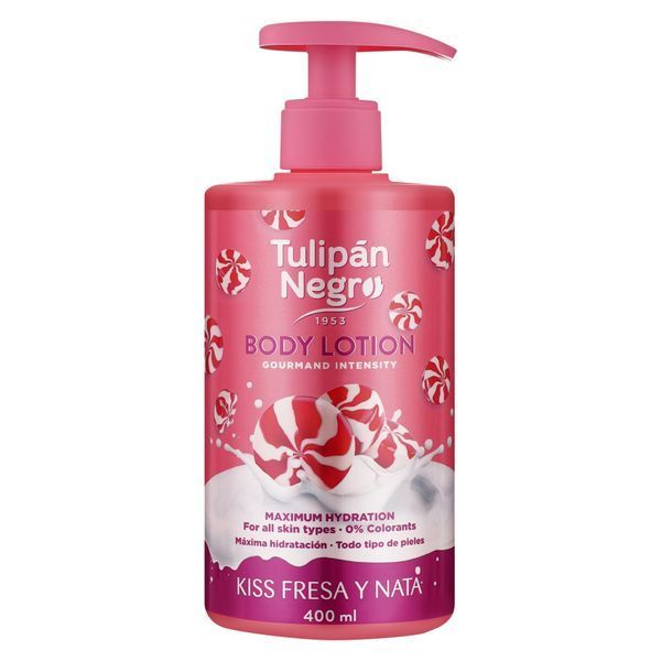 Tulipan Negro Body Lotion Fresa y Nata &mdash; лосьйон для тіла з ароматом полуниці та вершків TN-BL-FRESA-NATA-400 фото