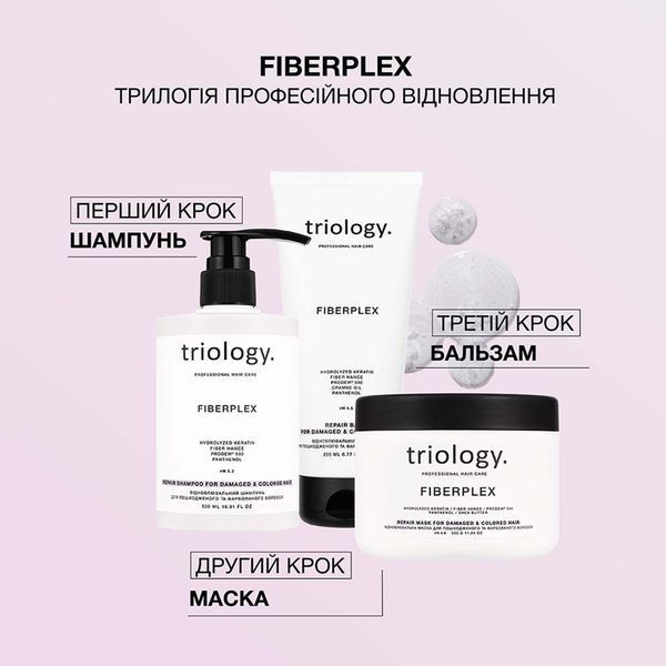 Відновлювальна маска для пошкодженого та фарбованого волосся Fiberplex Triology 330 г 1780682062545 фото