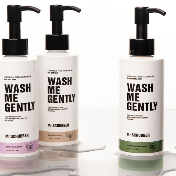 Гідрофільна олія для вмивання і зняття макіяжу Wash Me Gently для сухої шкіри Mr.SCRUBBER, 150 мл 1780771970756 фото