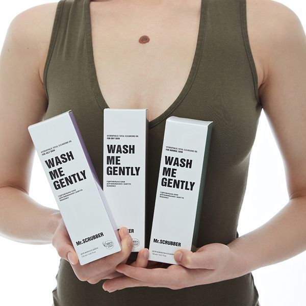 Гідрофільна олія для вмивання і зняття макіяжу Wash Me Gently для шкіри, схильної до жирності, Mr.SCRUBBER, 150 мл 1780771864086 фото