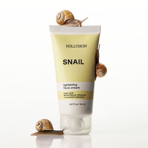 Пом'якшувальний крем для обличчя HOLLYSKIN Snail з муцином равлика 1780765056833 фото