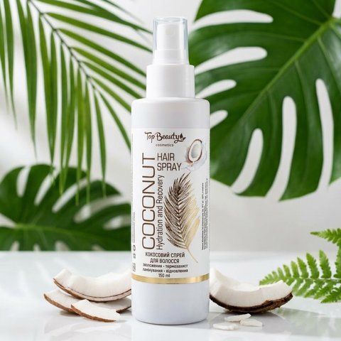 Спрей для зволоження та відновлення волосся з термозахистом Coconut Top Beauty, 150 мл 1780859953105 фото