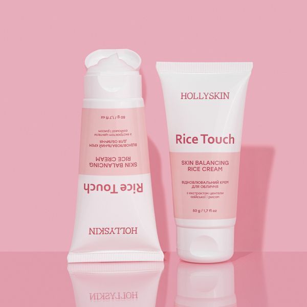 Відновлювальний крем для обличчя HOLLYSKIN Rice Touch з екстрактом центели азійської і рисом 50g 1780765400810 фото
