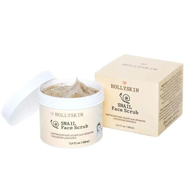Скраб для обличчя HOLLYSKIN Snail Face Scrub з муцином равлика 100 мл 1780762991966 фото