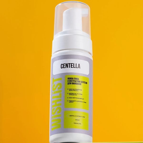 Ніжна пінка для вмивання з екстрактом центелли WiSHLiST Cleansing Foam, 150 мл 1780708738441 фото