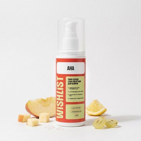 Тонік-есенція з AHA-кислотами для обличчя WiSHLiST Tonic-Essence, 120 мл 1780708402772 фото