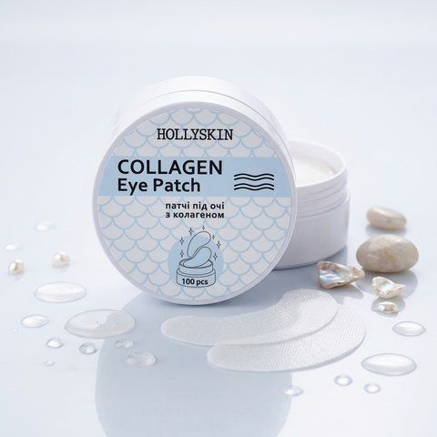 Тканинні патчі під очі HOLLYSKIN Collagen Eye Patch, 100 шт 1787739359852 фото