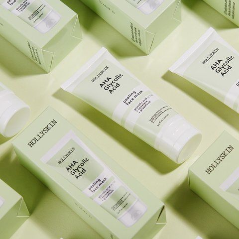 Відлущувальна маска для обличчя HOLLYSKIN Glycolic AHA Acid з гліколевою кислотою 4.7% 100мл 1780766062273 фото