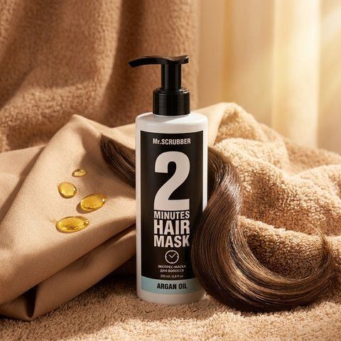 Експрес-маска для волосся 2 Minutes Argan Oil Mr.SCRUBBER, 200 мл 1780773051800 фото
